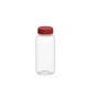 Trinkflasche Refresh klar-transparent 0,4 l - transparent/rot